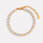 Zircon Tennis Bracelet, 4.1 mm Stones, Steel