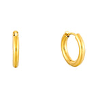 Classic Plain Hoop Earrings, 14–21 mm