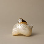 Round Mother-of-Pearl Signet Ring
