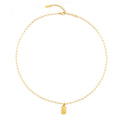 Zircon North Star Pendant Necklace, Steel