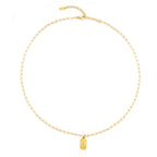 Zircon North Star Pendant Necklace, Steel