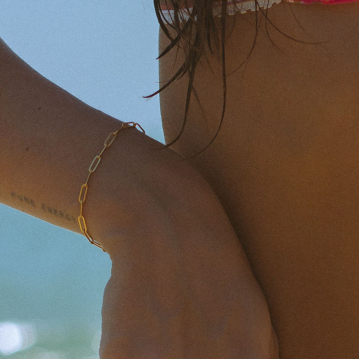 Paperclip Chain Bracelet, 3 mm × 16 cm — Cozumel