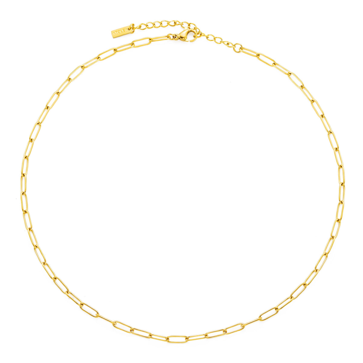 Paperclip Chain Choker, 3 mm × 39 cm — Cozumel
