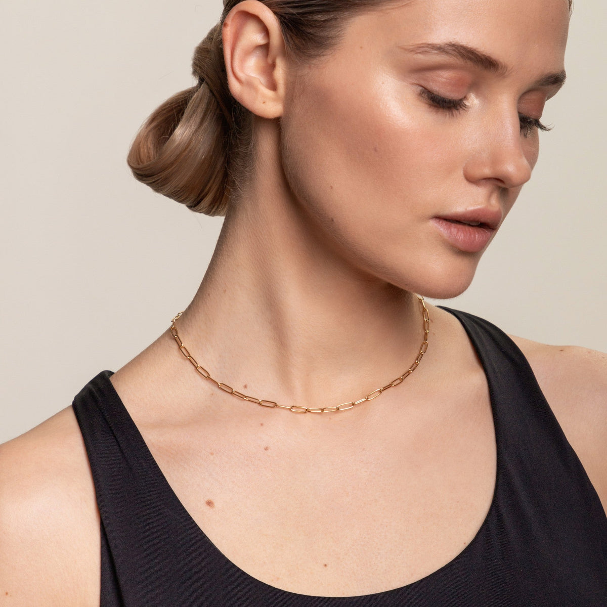 Paperclip Chain Choker, 3 mm × 39 cm — Cozumel