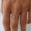 Rainbow Zircon Band Ring — Golden Hour