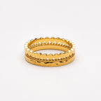 Three Textured Stacking Rings Set — Daily