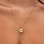 Reversible Shell and Pearl Pendant Necklace