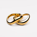 Two Sculpted Wave Rings Set — Double Trouble