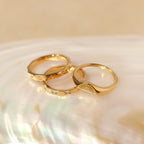 Engraved Sunrise Band Ring, Steel