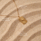 Sunburst Tag Pendant Necklace — Seaside