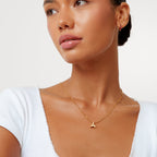 Mermaid Tail Pendant Necklace, 18K Gold PVD Steel