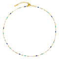Blue and White Enamel Choker — Mykonos