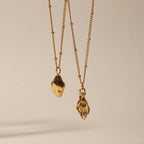 Organic Nugget Pendant Necklace — Goldie