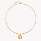Roman Coin Pendant Necklace, Steel — Roma