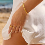 Engraved Sunrise Band Ring, Steel