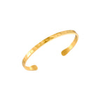 Hammered Open Cuff Bracelet, 4.4 mm, Steel