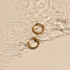 Hammered Hoop Earrings, 17 mm