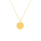 Hammered Coin Pendant Necklace, 15 mm — Island