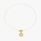 Sun Coin Toggle Necklace, 15 mm — Helios