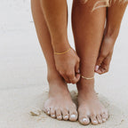 Herringbone Anklet, 4 mm × 22 cm — Kauai