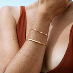 Herringbone Bracelet, 4 mm × 16 cm — Kauai