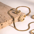 Herringbone Choker, 4 mm, 39–44 cm — Kauai