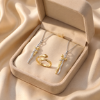 Two Embrace Necklaces and Hug Ring Set