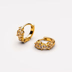 White Zircon Cluster Huggie Earrings — Starlight