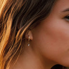 Zircon Teardrop Huggie Earrings — Spark