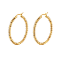 Beaded Texture Hoop Earrings — Mariella