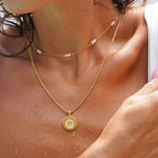 Aventurine Sun Medallion Necklace — Inca