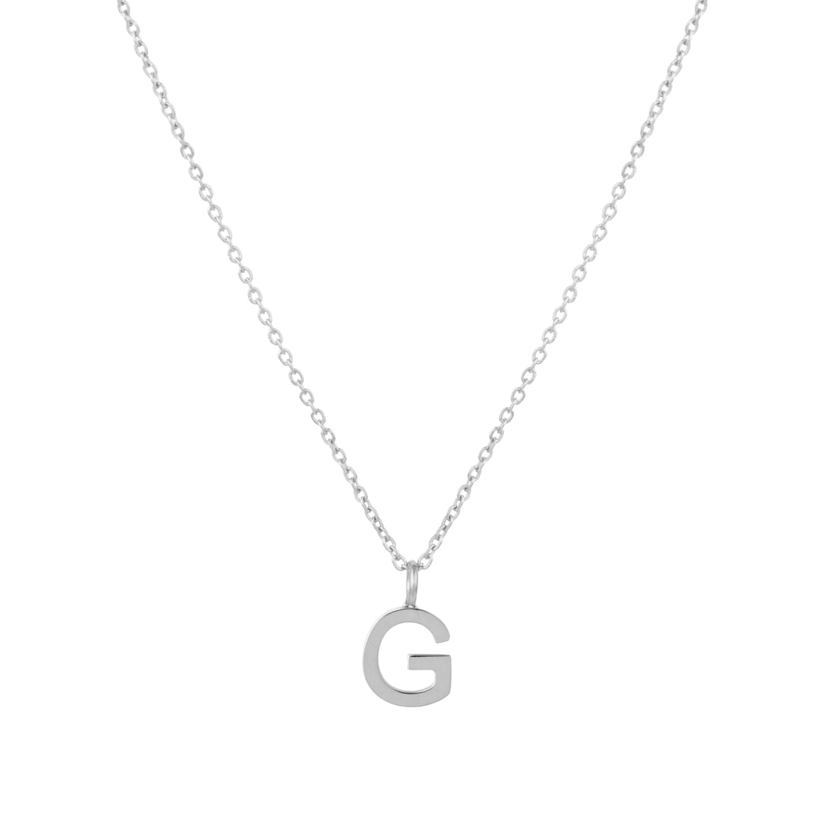 Initial Letter Pendant Necklace, A–Z, 45 cm