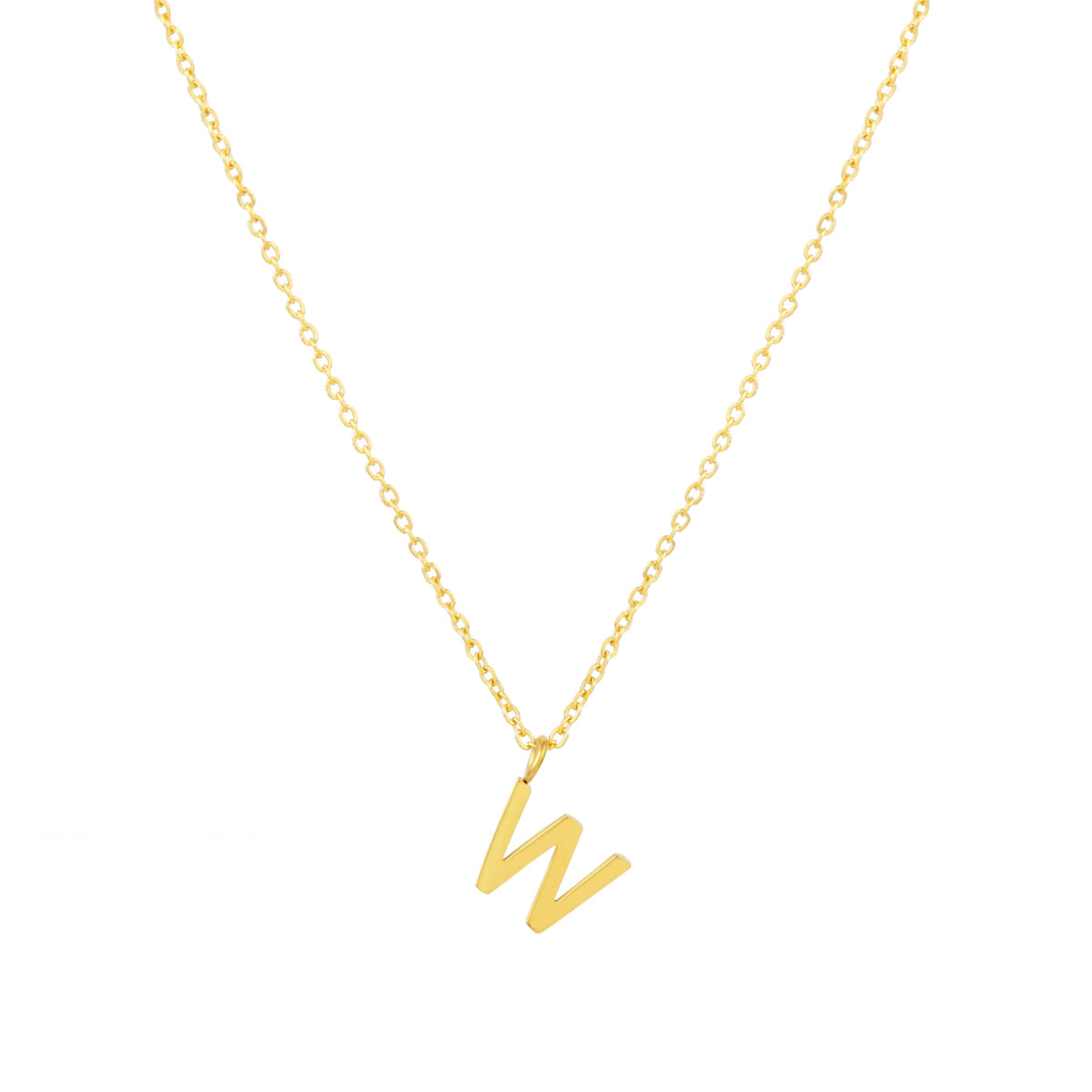 Initial Letter Pendant Necklace, A–Z, 45 cm