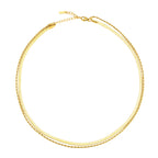 Herringbone and Rope Layered Necklace — Ios