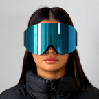 ARTIKA Cyan Mirrored UV400 Anti-Fog Ski Goggles 8