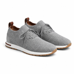 Men's Knit Sock-Fit Lace-Up Sneakers with Rubber Sole 2