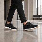 Men's Knit Sock-Fit Lace-Up Sneakers with Rubber Sole 7
