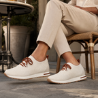 Men's Knit Sock-Fit Lace-Up Sneakers with Rubber Sole 8