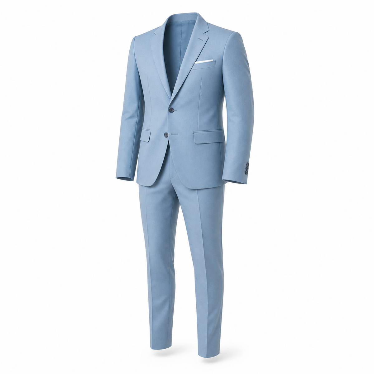 Men's Light Blue Slim-Fit Blazer & Trouser Summer Suit Set 1