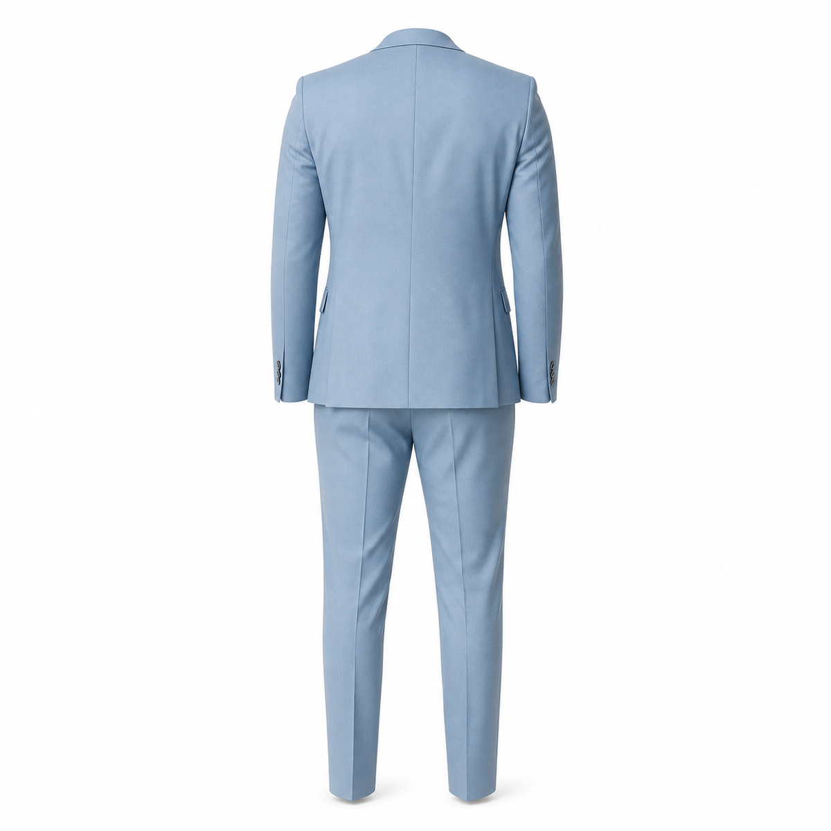 Men's Light Blue Slim-Fit Blazer & Trouser Summer Suit Set 2