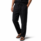 Men's Cotton-Linen Straight-Leg Drawstring Trousers 10