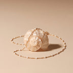 White Enamel Bead Choker, 39–44 cm