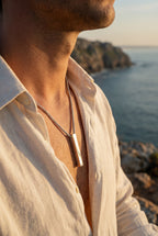 Long Bar Pendant Necklace, 40 mm, Stainless Steel — Linea