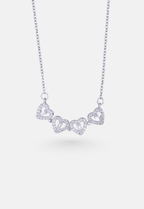 Convertible Clover and Four Hearts Necklace, Silver-Tone — Lucky Hearts