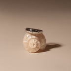 Star-Set White Stone Dome Ring, Stainless Steel — Milky Way
