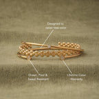 Pavé Disc End Cuff Bracelet — Mirari