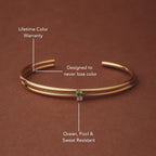 White Zircon Open Cuff Bracelet — Solar