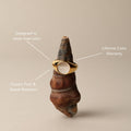 Round Mother-of-Pearl Signet Ring