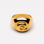 Nautilus Spiral Signet Ring — Calypso