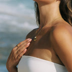 Reversible Shell and Pearl Pendant Necklace